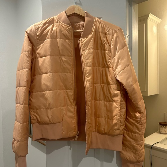 lululemon athletica Jackets & Blazers - Peach Quilted Bomber Jacket lululemon